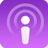 Square icon of an abstracted human silhouette with circular lines emanating from the head on a purple background